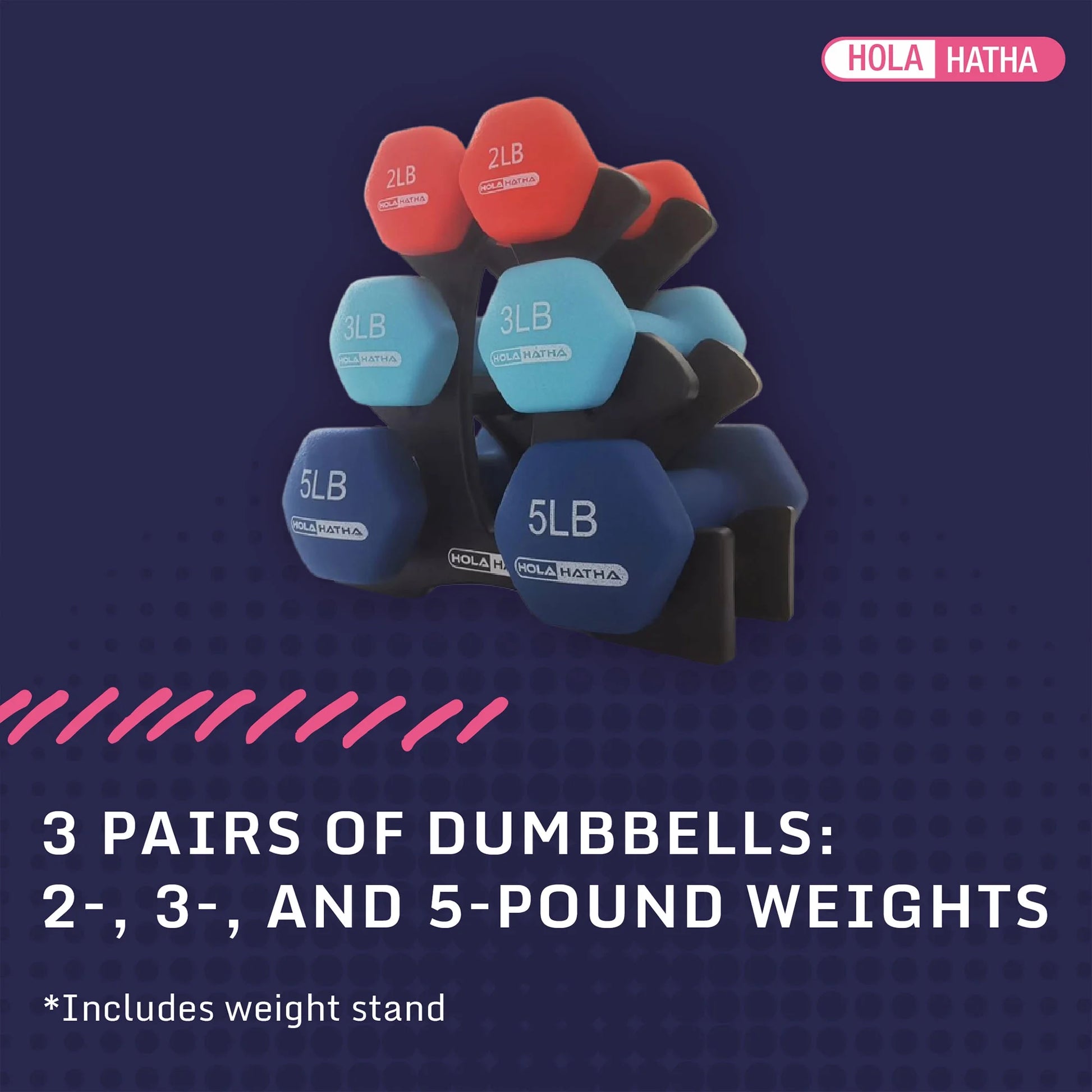 2, 3, & 5 LB Neoprene Dumbbell Premium Weight Set 