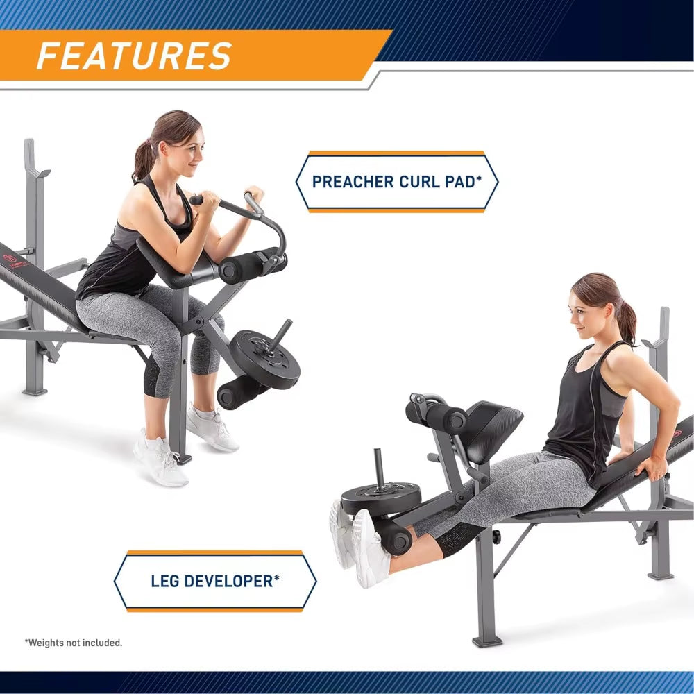 Weight Bench Incline with Leg Developer and Butterfly Arms