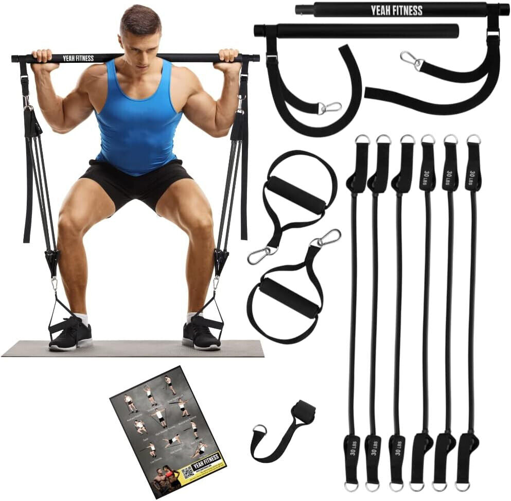 Pilates Bar Kit with Resistance Bands