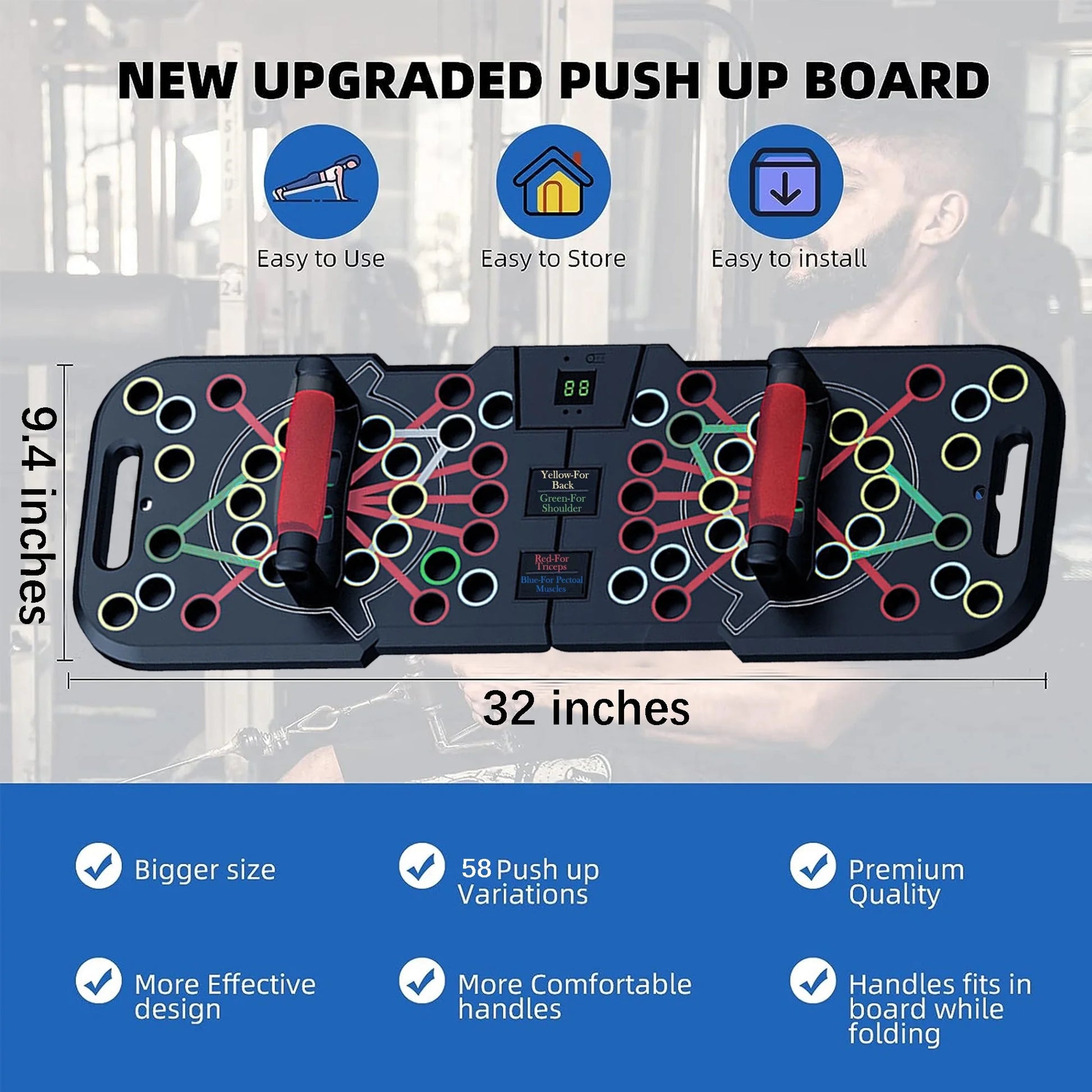 Athlevo MultiGrip 60 in 1 Push up Board